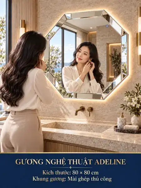 Gương nghệ thuật Adeline trong phòng tắm — ảnh 3